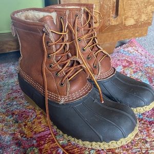 Shearling Lined LL Bean Duck Boots